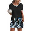 Ekouaer Pigiami Donna Pigiama Corto Donna Estivo Pigiami Due Pezzi da Donna Manica Corta e Pantaloncini,S-2XL