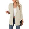 LUYAA Giacca oversize da donna, casual, da lavoro, da ufficio, con fodera e spalline