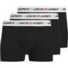 JACK & JONES Jaccorp Old Logo Trunks - Confezione da 3 Pezzi, Nero, L