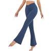 HEGALY Leggings Premaman Svasati sopra la Pancia, Pantaloni Casual da Yoga per Gravidanza con Tasche Morbidi e burrosi
