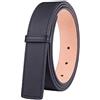 Vatee's Cinghie di ricambio in vera pelle per donne, senza fibbia, larghezza 29 mm/20 mm, 201: Nero, EU80: 95cm(fit waist 26-28) wide 2.9cm