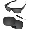 PapaViva Lenti di ricambio e cacciavite per occhiali da sole Oakley TwoFace OO9189, Nero tinta unita., TwoFace