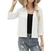 Aottori Cardigan Donna Corto Coprispalle Elegante con Scollo a V Bolero a Maglia Cerimonia per Estivo Primavera Bianco M