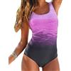 Sweetneed chida yi Costume Intero Donna Costume Intero Sportivo Costumi Interi con Coppe Imbottiti Push Up Costume Contenitivo Pancia Curvy Beachwear