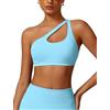 ABOCIW ABOIW - Reggiseno sportivo da donna, senza cuciture, monospalla, con apertura e cinturino regolabile, asimmetrico imbottito