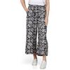 DENIMFY Palazzo - Pantaloni estivi da donna, vestibilità larga, taglia DFKate, pantaloni estivi leggeri, lunghezza alla caviglia, vita elasticizzata, tinta unita, motivo 100% viscosa, verde, bianco,