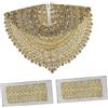 Oshhni Decorazione per scialle, staccabile, ricamo, scollatura, decorativa, finti colletti floreali per vestiti, camicie, artigianato fai da te, Oro