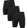Niksa Uomo Pantaloncini Fitness Pantaloni Corta Compressione Leggings 3 Pezzi,Compression Baselayer Shorts Sportivi Pantaloncini da Fitness Pantaloni Jogging Running