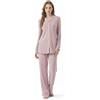 Zylioo Tall Size - Pigiama da donna, 2 pezzi, con gamba lunga, a maniche lunghe, rosa chiaro, M Große Größen Extra Tall