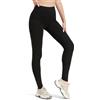 Zylioo Leggings alti da donna in cotone con tasche laterali a vita alta pantaloni da yoga elasticizzati per donne alte