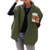 Hongqizo Cappotto da donna M5s078 A-Line | Con tasche, tinta unita, righe, stampa leopardata, cappotto senza maniche, vestibilità ampia, casual, con bottoni