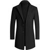 Generic Cappotto blazer sartoriale da uomo, cappotto blazer sartoriale da uomo, cappotto slim fit misto lana, giacca lunga monopetto, cappotto classico stile business, elegante cappotto invernale da uomo,