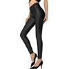 SANTINY Leggings da donna in ecopelle da 64,9 cm/68,9 cm, elasticizzati, a vita alta, collant da donna