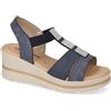 Valleverde Sandali Donna 55581 Pelle Platino o Ghiaccio o Blu