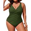 Hanna Nikole Costume da bagno da donna, taglie grandi, push up, costume da bagno intero a forma di costume da bagno elegante, costume da bagno crossover monokinis, costume da bagno regolabile, comodo