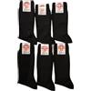 ROSSI CALZE Rossicalze Gambaletto Uomo LUNGO, Sanitari, 100% cotone,Filato scozzese, con elastico, relax calze Igenica senza Lastex made in Italy 6 paia art 200 (IT, Numero, 42, 44, Regular, Regular, Nero)