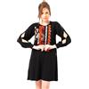 Mamatayoe Vestido Olinalá Vestito, Nero, XL Donna