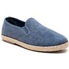 Evoga Mocassini espadrillas uomo artigianali casual scarpe basse estive (44, Blu)