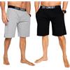 CityComfort Pantaloni Corti Uomo, Comodo Pantaloncini Estivi con Tasche - Pacco 2 (2XL, Nero/Grigio)