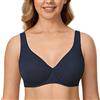 DELIMIRA Donna Reggiseno Taglie Forti Minimizer Senza Cuciture con Ferretto Senza Imbottitura Zaffiro Erica(Suggerimento: Taglia +1 di Giro.) 4D