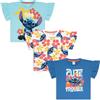 Disney Lilo & Stitch - Confezione da 3 magliette da bambina, 100% cotone, a maniche corte, con volant, età 4-10 anni, Multi, 4-5 Anni