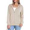 Witsmile Felpa da Donna con Cappuccio e Cerniera, alla Moda, Leggera | Giacca versatile da donna con cerniera, facile da abbinare, abbigliamento sportivo casual per la palestra