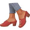 Generico Ciabatte Mare Donna, Sandali Donna Estive Eleganti Tacco Plateau Ciabatte Comodi Sandalo Antiscivolo con Punta Aperta in Pelle Traspiranti Piscina Mare da Spiaggia Casual Ortopediche