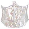 Generisch Corsetto estivo da donna - Corsetto ricamato con cintura intimo sposa, bianco, M