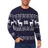 Leversic Maglione Natalizio Uomo Maglioni Ugly Sweater Invernale Pullover in Maglieria Felpa Natalizia Manica Lunga S-XXL