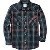 Dubinik® Camicia Uomo Quadri Bottoni Vintage Casual con Bottoni Automatici Western Cowboy Regular Fit Rosso e Verde Scuro M