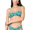Goldenpoint Donna Costume da Bagno Crinkle Ipanema - Parte Alta del Bikini - Fascia Senza Spalline con Nodo Centrale Doppiato con Lavorazione Arricciata Fantasia Esotica