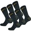 Caterpillar Premium Work Socks 6 Paia di Calze da Lavoro Uomo Scarpe Antinfortunistiche, Doppio Rinforzo su Punta e Tallone, Ottima Qualità Spugna di Cotone (Antracite, 39-42)