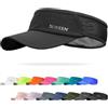 Sukeen Cappello Sportivo rinfrescante con Visiera Parasole da Uomo e Donna, Leggero, Ripiegabile, Elastico, per Corsa, Tennis, Golf, Nero, Taglia Unica