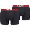 Levi's Boxer, Boxer Uomo, Nero/Rosso, S