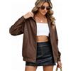 RITOSTA Giacca Pelle Donna Corta Giacca Ecopelle Leggera Giubbotto Similpelle Moto Giubbotti Mezza Stagione Primavera Estate Autunno Giubbino Pelle Casual ed Elegante