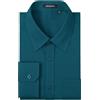 HISDERN Camicia da uomo a maniche lunghe, con bottoni, per il tempo libero da uomo, a contrasto interno, formale, affari, smoking, camicia da sposa