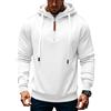 EndoraDore Felpa Invernale da Uomo con Cappuccio a Maniche Lunghe Casual con Zip a Un Quarto Sportiva Pullover