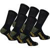 Caterpillar Diabetic Work Socks 6 Paia Calze Lavoro, Ottima Circolazione Sanguigna, Punta Tallone Rinforzati, Cotone, Rimagliato a Mano (Nero, 39-42)