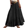 Generico Gonna Lunga Donna Estiva Compresa La Cintura Linea A con Tasche Tinte Unite - Moda Donna 2026 Gonna Traspirante Moda Leggeri Semplice, Gonne Vacanze Casual Festa