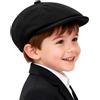 mintgreen Coppola Bambino Ragazzi, Bambini Strillone cap Vintage Tweed Berretto Cappello, Nero, 3-6 Mesi