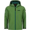 Höhenhorn Cledo - Giacca in softshell per bambini, per le mezze stagioni, antivento, impermeabile, traspirante, per le attività all'aperto, Verde/Verde, 164