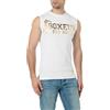 BOXEUR DES RUES® Canotta Uomo con Logo (IT, Testo, M, Regular, Regular, White-Gold)
