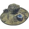 Generico Cappello con Ventola Solare - Cappello da A Secchiello, Cappellino Pieghevole con Ventole Integrate, Cappuccio di Raffreddamento Ad Energia Solare | Caratteristica Cappelli da Esterno con Fascia