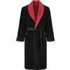 R Revise Accappatoio da uomo Revise RE-859 - con fibra di bambù - Accappatoio per sauna, nero con rosso, 3XL