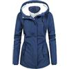 Generisch Giacca invernale da donna con calda imbottitura, cappotto invernale di media lunghezza, giacca da donna con cappuccio, parka invernale con bottoni, fodera interna in parka invernale, caldo cappotto