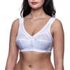 frugue Reggiseno Senza Ferretto Taglie Forti Contenitivo Pizzo Donna Bianco IT 7G