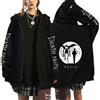 AllMonyba Death Note Anime Felpa con Cappuccio con Cerniera per Donna Uomo L·Lawliet Giacca con Cappuccio Oversize