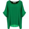 Van Der Rich ® - Camicia in Chiffon Foderato all'Interno - Dnna (Verde, L-XL)