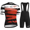 HULG Tuta Ciclismo Uomo,completo Uomo Manica Corta,completi Ciclismo Squadre,Tuta Da Triathlon Imbottita 9D, Traspirante E Ad Asciugatura Rapida, Ideale Per Allenamenti Di Ciclismo
