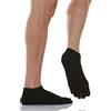 Relaxsan 650CS (Nero 6/XXL) Calzini con dita Uomo Donna, Fantasmini, Senza Elastico, Piedi Diabetici, Traspiranti, Cotone e Argento